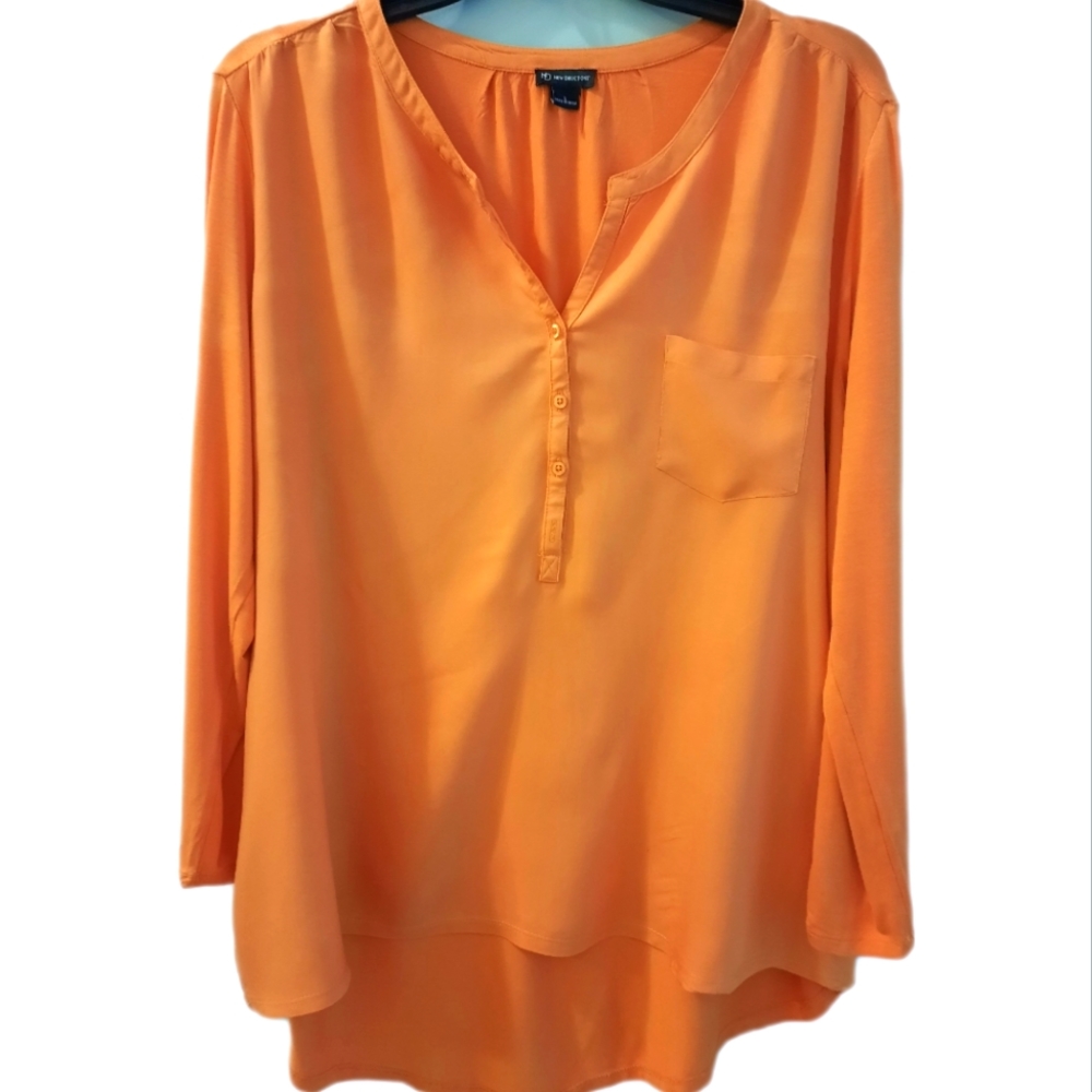 Newc Direction Orange Tunic Top